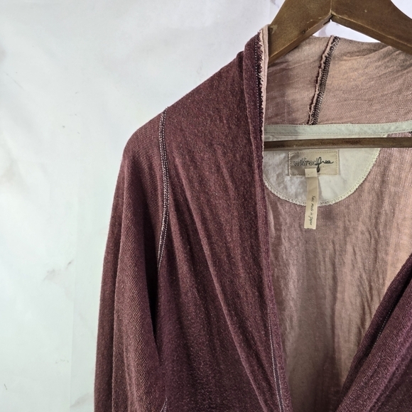 Wilfred Free Cardigan Women Small Red Button Lightweight Top Slouchy Aritzia - Picture 2 of 12